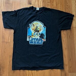 Black Star Wars Graphic T-Shirt Size L